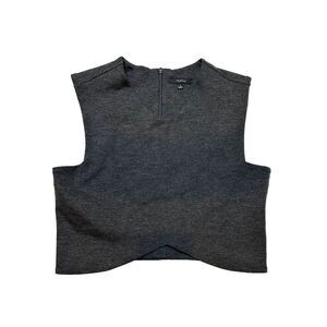 Aritiza Talula Grey Cropped Top With Zipper Small